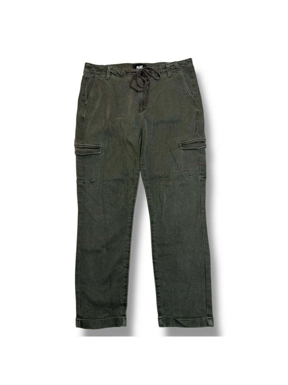 PAIGE Women’s Christy Ankle Cargo Pants Olive Size 31